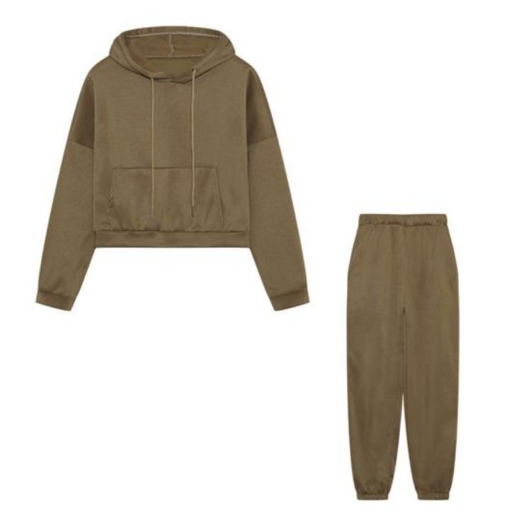 Fall Casual Tracksuit Set Women 2 Piece Outfits Long Sleeve Crop Hoodie and Jogger Pants Sweatsuit XL хакі
Fall Casual Tracksuit Set Women 2 Piece Outfits Long Sleeve Crop Hoodie and Jogger Pants Sweatsuit XL хакі