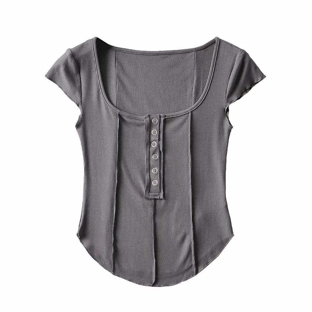 In-Stock Slim Fit Women s Square Neck Short Sleeve Top with Contrast Stitching Small світло-сірий колір
In-Stock Slim Fit Women s Square Neck Short Sleeve Top with Contrast Stitching Small світло-сірий колір