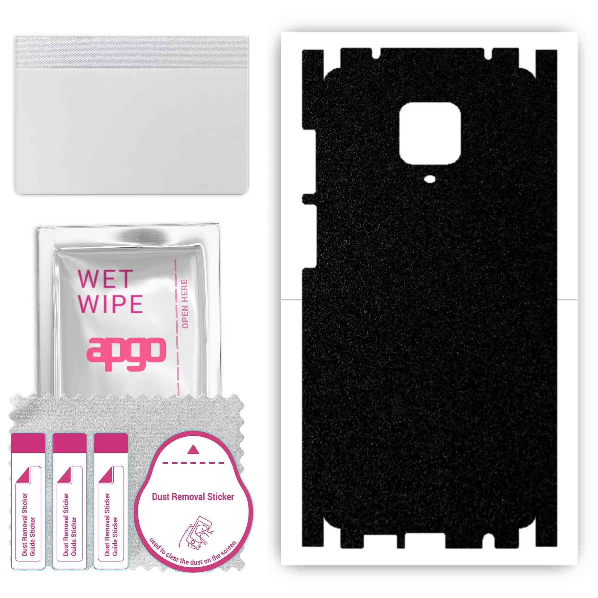 Apgo Protective Skin Sticker for the back+sides compatible with Xiaomi Redmi Note 9 Pro Max, Full Wrap Film, Foil, Vinyl - Pattern Matte Black
Apgo Protective Skin Sticker for the back+sides compatible with Xiaomi Redmi Note 9 Pro Max, Full Wrap Film, Foil, Vinyl - Pattern Matte Black