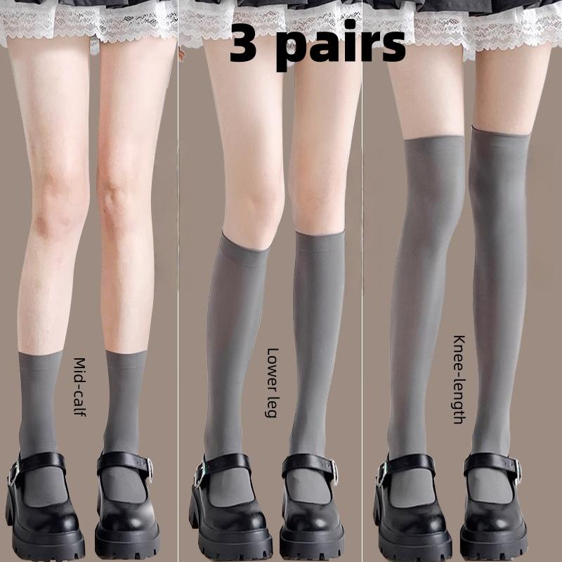 Solid Color JK Woman Socks Thin Knee High Socks Cute Black White Lolita Long Socks Girls Kawaii Cosplay Nylon Stockings One Size
Solid Color JK Woman Socks Thin Knee High Socks Cute Black White Lolita Long Socks Girls Kawaii Cosplay Nylon Stockings One Size