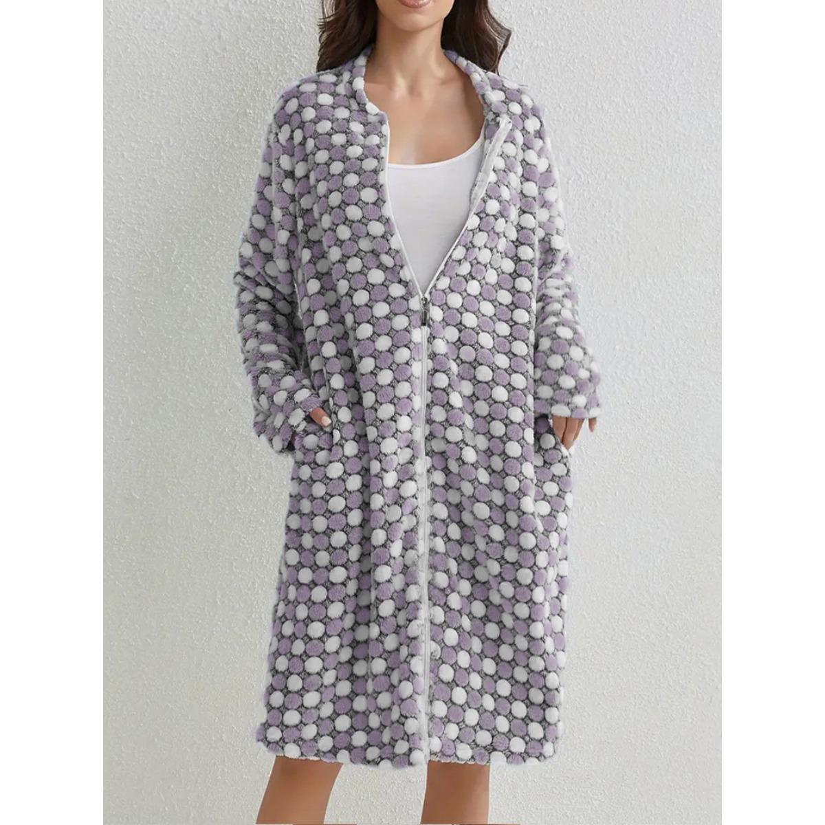 Повседневная и удобная фланелевая ночная рубашка с открытой грудью, домашний халат с круговым узором M фиолетовый
Повседневная и удобная фланелевая ночная рубашка с открытой грудью, домашний халат с круговым узором M фиолетовый