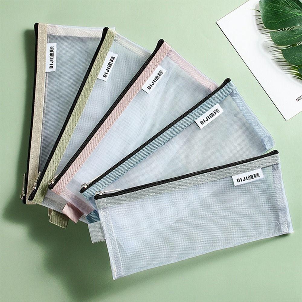 Nylon Stationery Storage Bags Transparent File Bag Stationery Bag Mesh Storage Bags Grid Pencil Bag L зелений
Nylon Stationery Storage Bags Transparent File Bag Stationery Bag Mesh Storage Bags Grid Pencil Bag L зелений