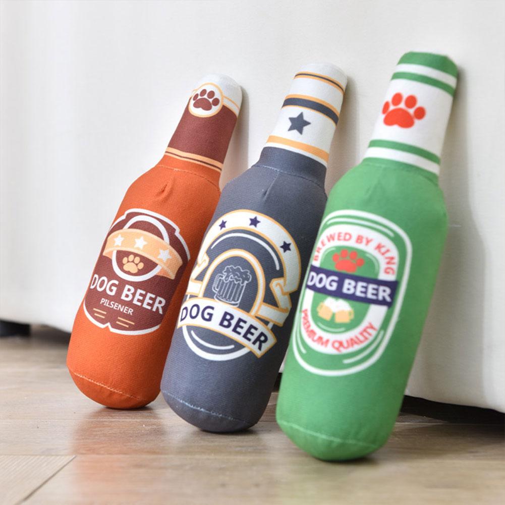 Beer Bottle Squeaky Dog Toy Wine Bottle Plush Dog Toy Teeth Cleaning Squeaky Dog Chew Toy Soft Beer Bottle Shape Toy for Puppies
Beer Bottle Squeaky Dog Toy Wine Bottle Plush Dog Toy Teeth Cleaning Squeaky Dog Chew Toy Soft Beer Bottle Shape Toy for Puppies