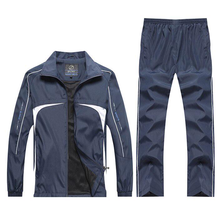 Men s Sportswear Sets Spring Autumn Two Piece Set Sporting Suit Jacket+Pant Sweatsuit Male Fashion L темно-синий
Men s Sportswear Sets Spring Autumn Two Piece Set Sporting Suit Jacket+Pant Sweatsuit Male Fashion L темно-синий