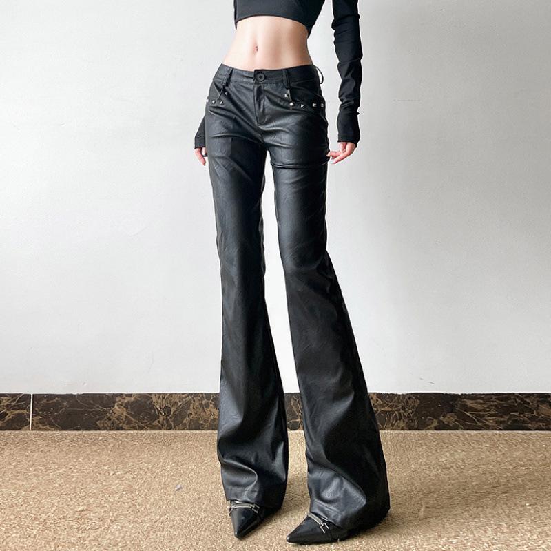 American Motorcycle Spicy Rivet Leather Pants: Women s Low Waist Slimming Micro-Flare Floor-Length Design Large
American Motorcycle Spicy Rivet Leather Pants: Women s Low Waist Slimming Micro-Flare Floor-Length Design Large