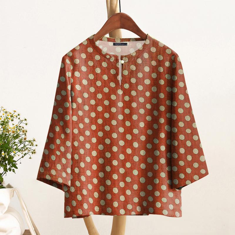 ZANZEA Women Round Neck 3/4 Sleeve Loose Casual Polka Dot Print Blouse S помаранчевий
ZANZEA Women Round Neck 3/4 Sleeve Loose Casual Polka Dot Print Blouse S помаранчевий