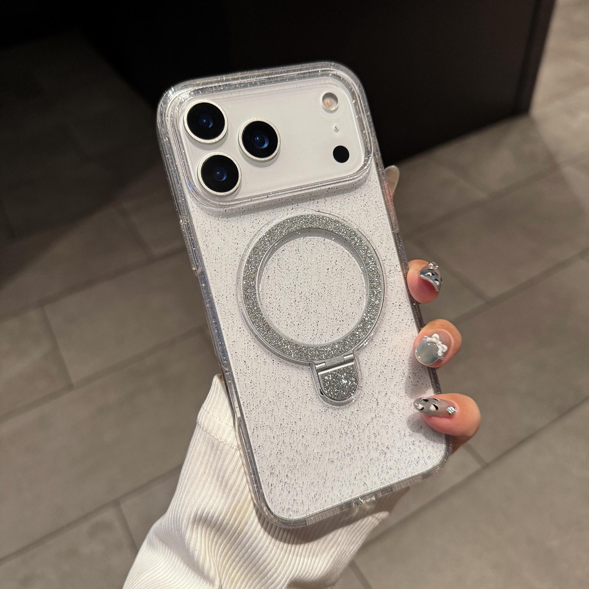 For iPhone 17 Pro Max Case with Kickstand Compatible with MagSafe 2.0MM TPU PC Glitter Phone Cover
For iPhone 17 Pro Max Case with Kickstand Compatible with MagSafe 2.0MM TPU PC Glitter Phone Cover