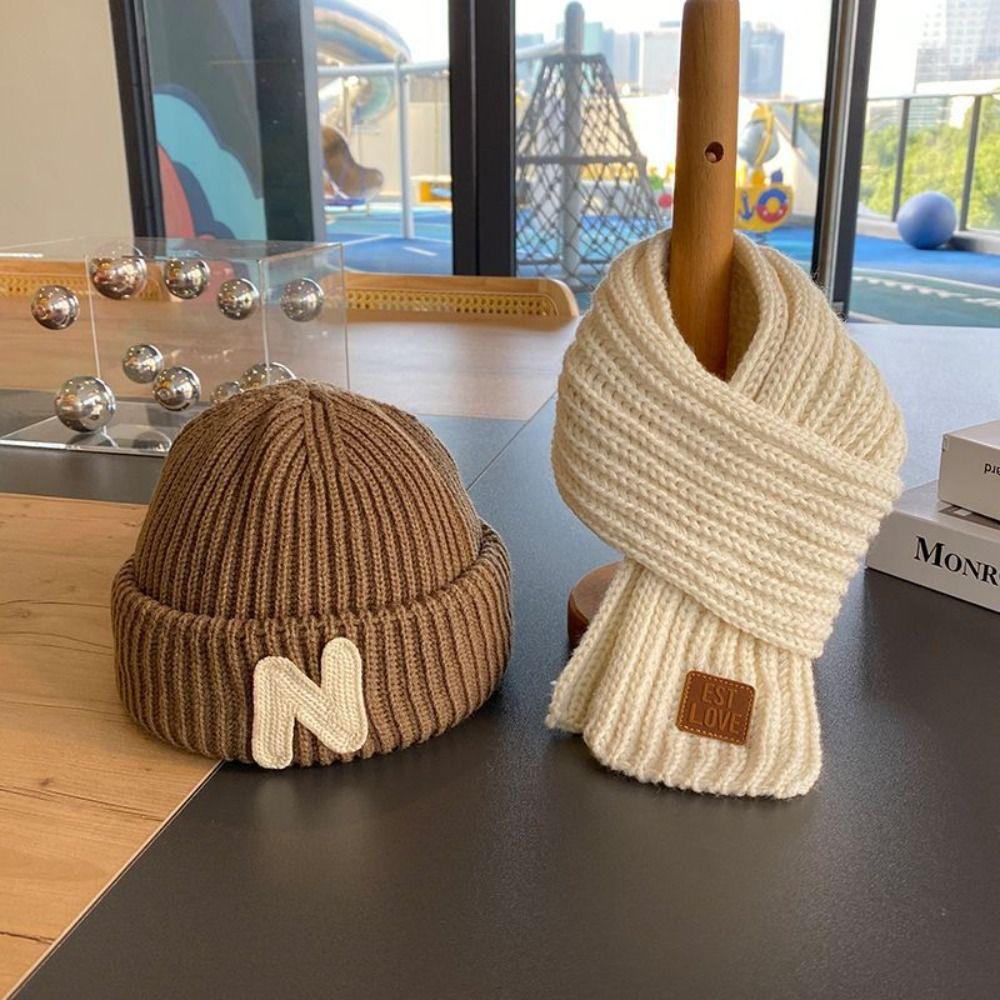 N Letter Embroidery Pullover Hats Windproof Knitted Hat New Warm Beanie for Children сірий
N Letter Embroidery Pullover Hats Windproof Knitted Hat New Warm Beanie for Children сірий