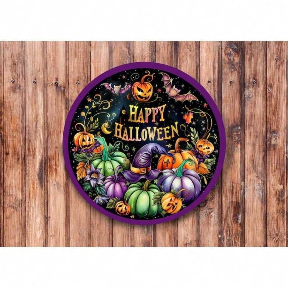 Vintage Halloween Witch Hat Wreath Metal Sign, Spooky Wall Decor For Kitchen, Housewarming Gift 20x20 різнокольоровий
Vintage Halloween Witch Hat Wreath Metal Sign, Spooky Wall Decor For Kitchen, Housewarming Gift 20x20 різнокольоровий