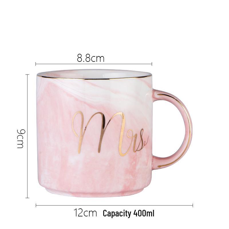 European Marble Pattern Ceramic Mug Set for Couples 301-400ml
European Marble Pattern Ceramic Mug Set for Couples 301-400ml