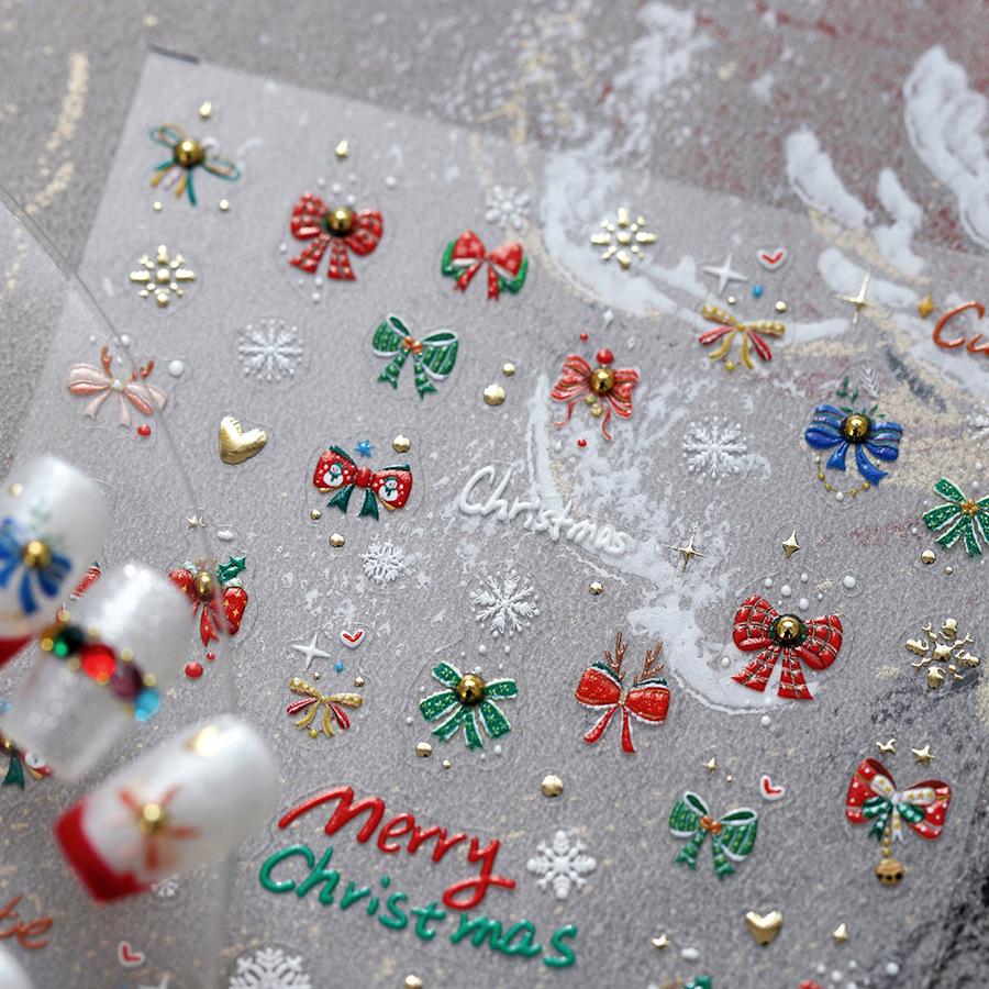 TENSOR Christmas Snowflake Bell Nail Stickers, Self-Adhesive, Hot Stamping Series TL-286
TENSOR Christmas Snowflake Bell Nail Stickers, Self-Adhesive, Hot Stamping Series TL-286