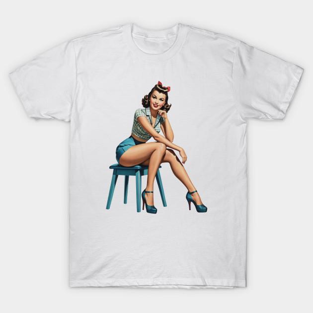 Men Black Print T-shirt Vintage 1950S Pin Up Girl Sitting On A Stool No-Cut Transfer Paper Print Cotton Tshirt M білий
Men Black Print T-shirt Vintage 1950S Pin Up Girl Sitting On A Stool No-Cut Transfer Paper Print Cotton Tshirt M білий
