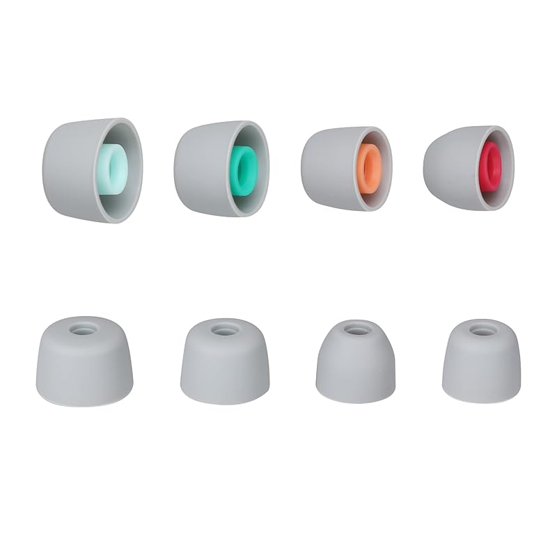 kwmobile 8x ear tips in-ear Headphones compatible for replacement earpiece - 4 sizes set Diameter 4-5.5mm light gray
kwmobile 8x ear tips in-ear Headphones compatible for replacement earpiece - 4 sizes set Diameter 4-5.5mm light gray