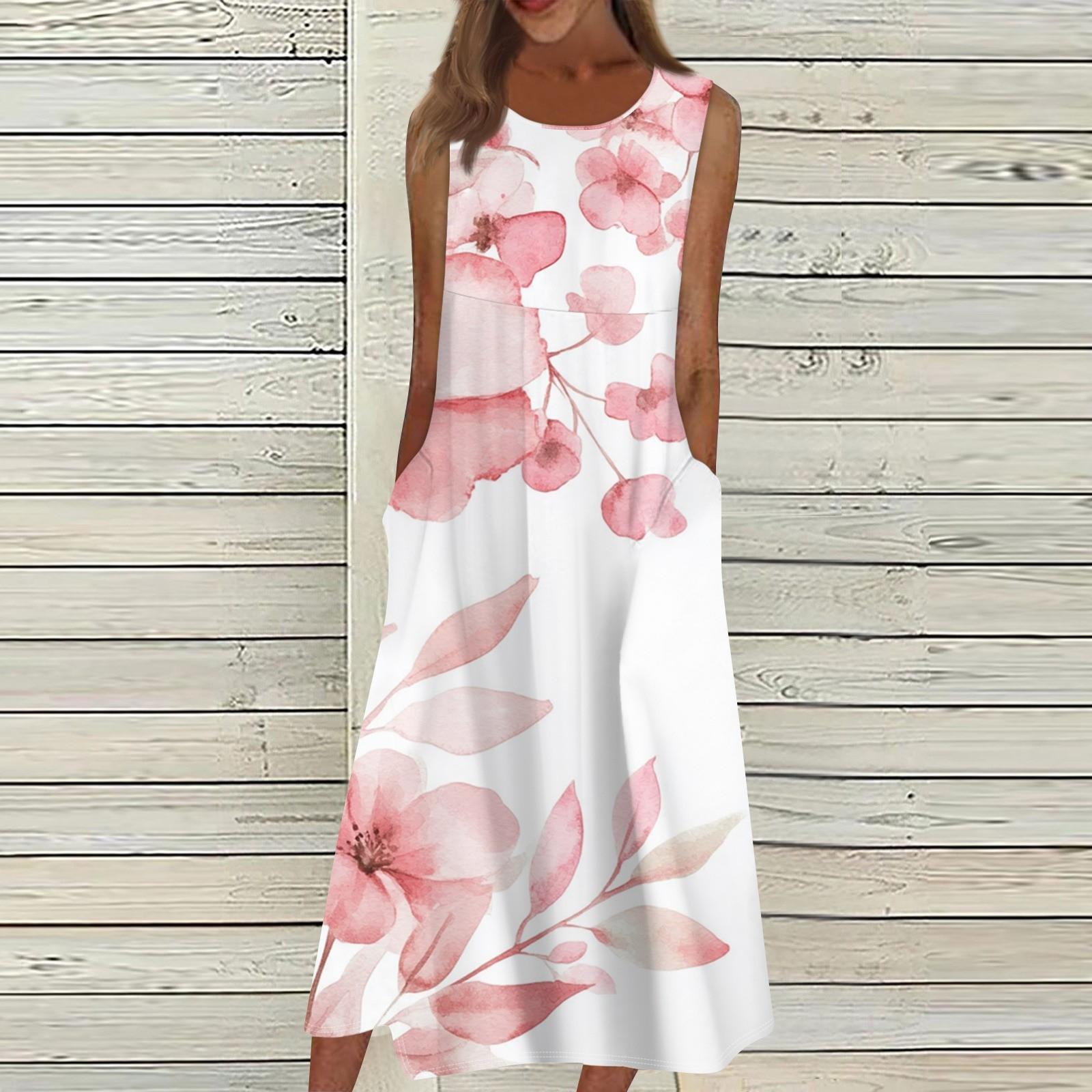 Women s Casual Printed Dresses Round Neck Basic Classic Outdoor Daily Sleeveless Loose Dresses XL кавун червоний колір
Women s Casual Printed Dresses Round Neck Basic Classic Outdoor Daily Sleeveless Loose Dresses XL кавун червоний колір