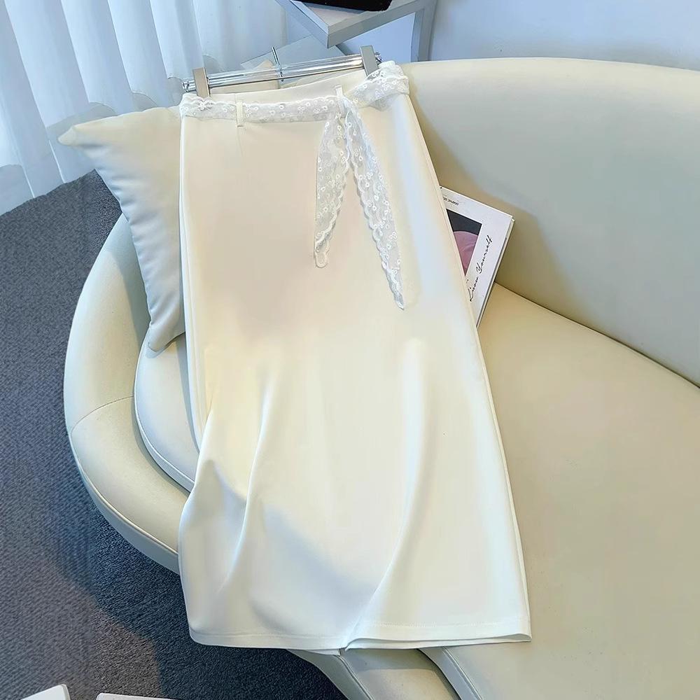 Spring 2025 White Lace Midi Skirt - High Waist Slimming A-line Pencil Style for Women M for 95-105 lbs
Spring 2025 White Lace Midi Skirt - High Waist Slimming A-line Pencil Style for Women M for 95-105 lbs