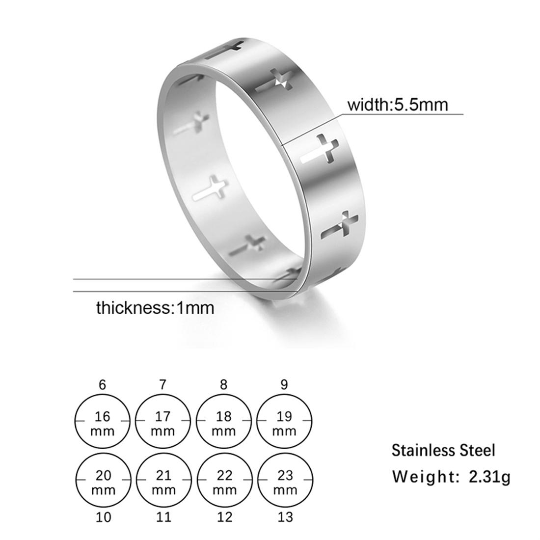 Classic Christian Cross Rings for Women Men Stainless Steel Jesus Supernatural Protection Amulet Jewelry Party Gifts 7
Classic Christian Cross Rings for Women Men Stainless Steel Jesus Supernatural Protection Amulet Jewelry Party Gifts 7