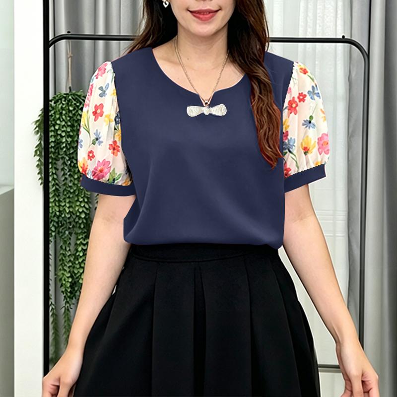 ZANZEA Women Casual Round Neck Floral Print Splice Short Sleeve Blouse 4XL Темно-синій
ZANZEA Women Casual Round Neck Floral Print Splice Short Sleeve Blouse 4XL Темно-синій