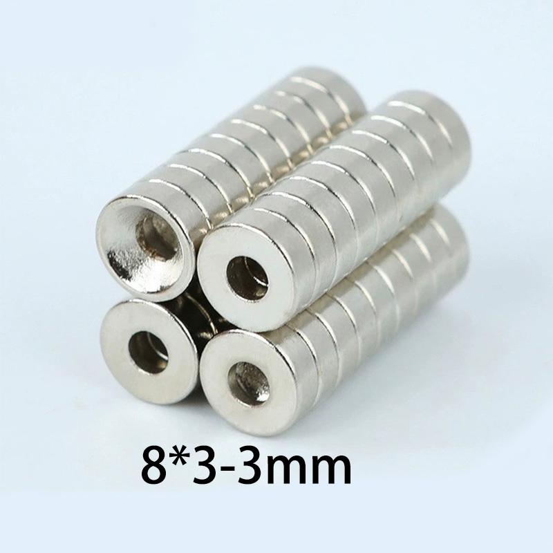 8x3mm Countersunk Magnet with 3mm Hole - Grade Heavy Duty Ring Magnets for Robotics, Motor Assembly
8x3mm Countersunk Magnet with 3mm Hole - Grade Heavy Duty Ring Magnets for Robotics, Motor Assembly