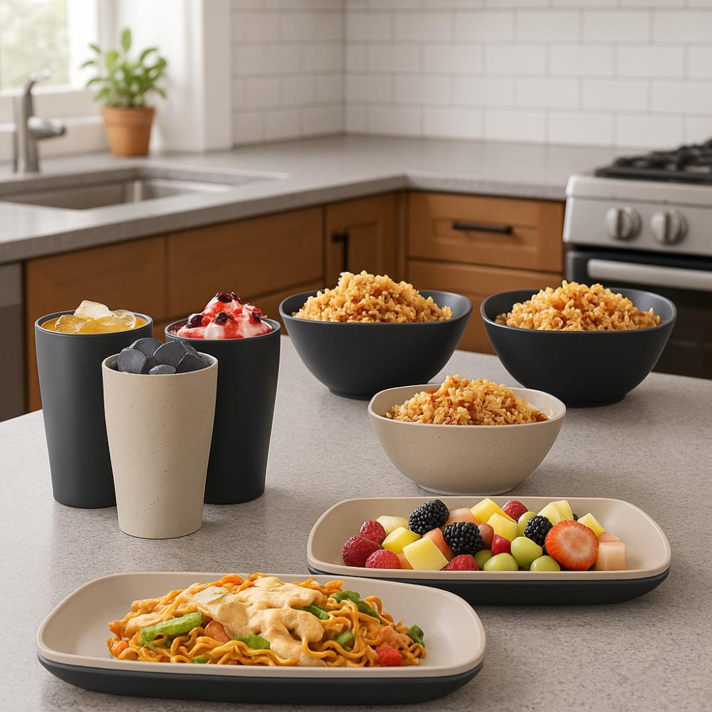 16pcs/Set Wheat Straw Tableware Suit Reusable Dinner Plate Set Plastic Dinnerware Set Restaurant
16pcs/Set Wheat Straw Tableware Suit Reusable Dinner Plate Set Plastic Dinnerware Set Restaurant