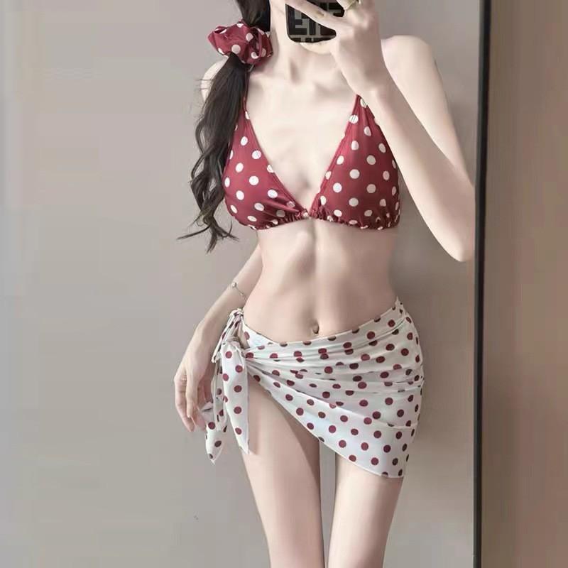 Sexy Polka Dot Bikini Three-piece Swimsuit Female Split Small Chest Gathers Hot Girls Pure Desire Thailand Vacation M is suitable for 80-95 kg
Sexy Polka Dot Bikini Three-piece Swimsuit Female Split Small Chest Gathers Hot Girls Pure Desire Thailand Vacation M is suitable for 80-95 kg