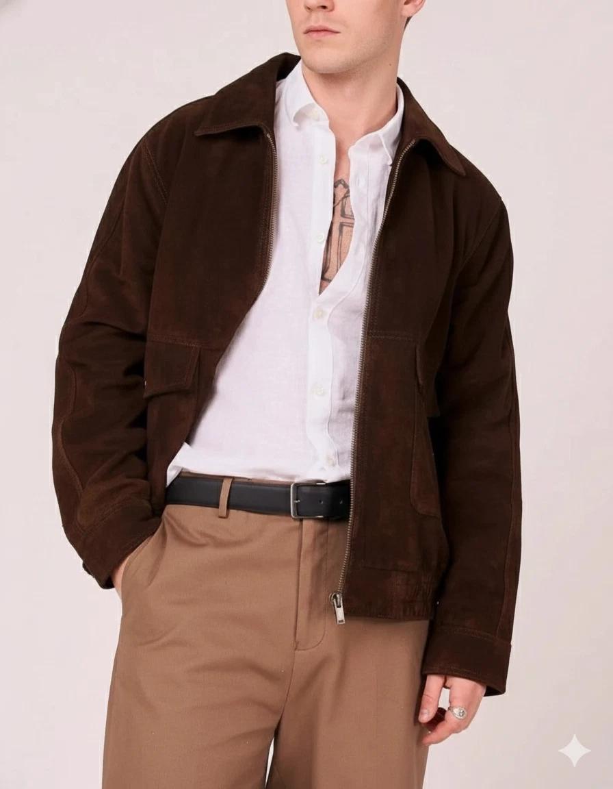 Настоящая Ручная Работа Повседневная Замшевая Кожа Коричневая Овчина Мужская Мягкая Куртка Мотоциклетная 3XL коричневый
Настоящая Ручная Работа Повседневная Замшевая Кожа Коричневая Овчина Мужская Мягкая Куртка Мотоциклетная 3XL коричневый