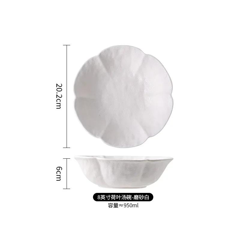 Black White Ceramics Soup Bowl Fashion Frosted Underglaze Color Household Hotels Restaurant Porcelain Flower Shape Salad Bowl
Black White Ceramics Soup Bowl Fashion Frosted Underglaze Color Household Hotels Restaurant Porcelain Flower Shape Salad Bowl