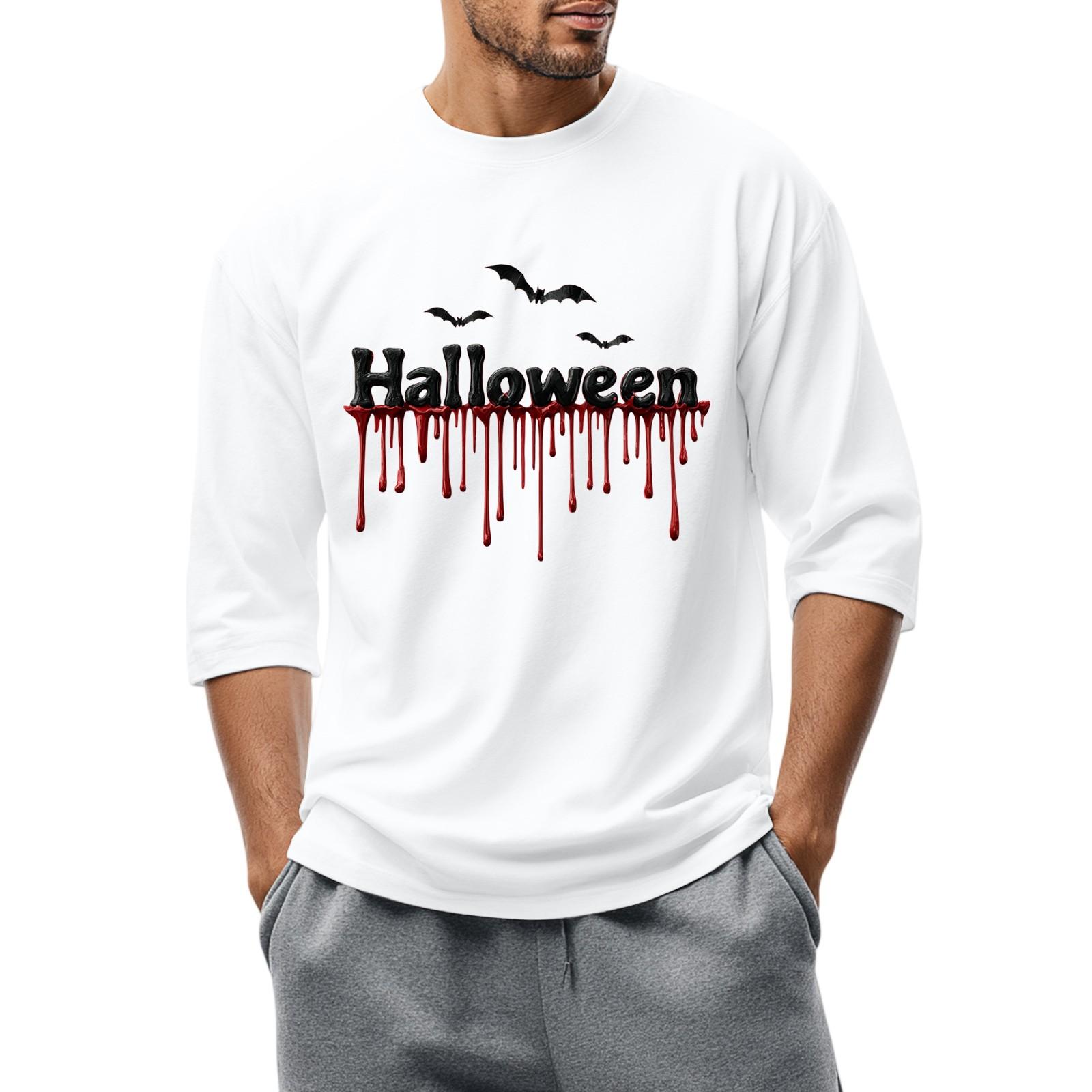 Мужская повседневная модная футболка с круглым вырезом и рукавом три четверти XL белый
Мужская повседневная модная футболка с круглым вырезом и рукавом три четверти XL белый