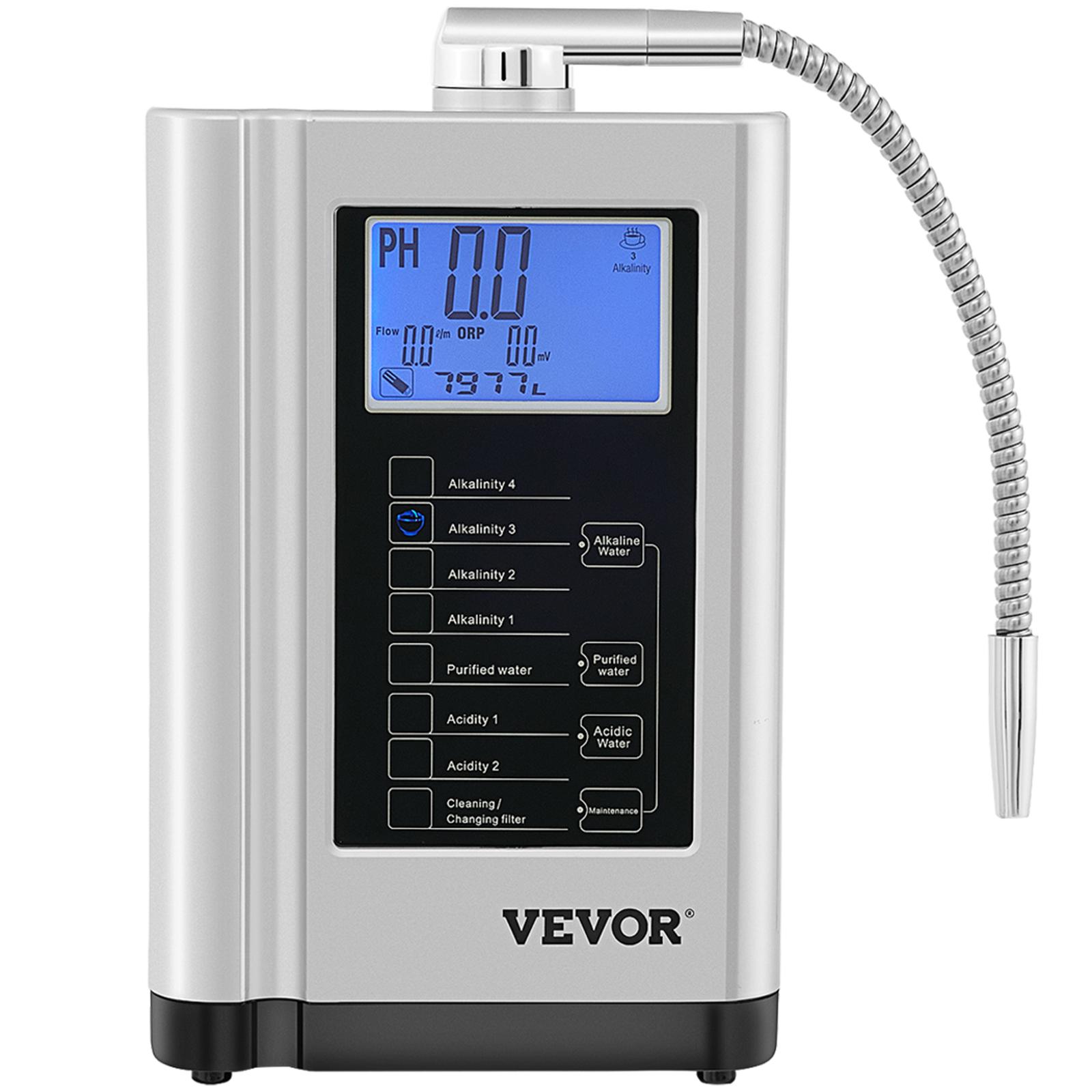 Ионизатор щелочной воды VEVOR PH3.5-10.5, генератор водорода, очиститель питьевой воды, фильтр, 7 настроек воды для бытовой техники
Ионизатор щелочной воды VEVOR PH3.5-10.5, генератор водорода, очиститель питьевой воды, фильтр, 7 настроек воды для бытовой техники