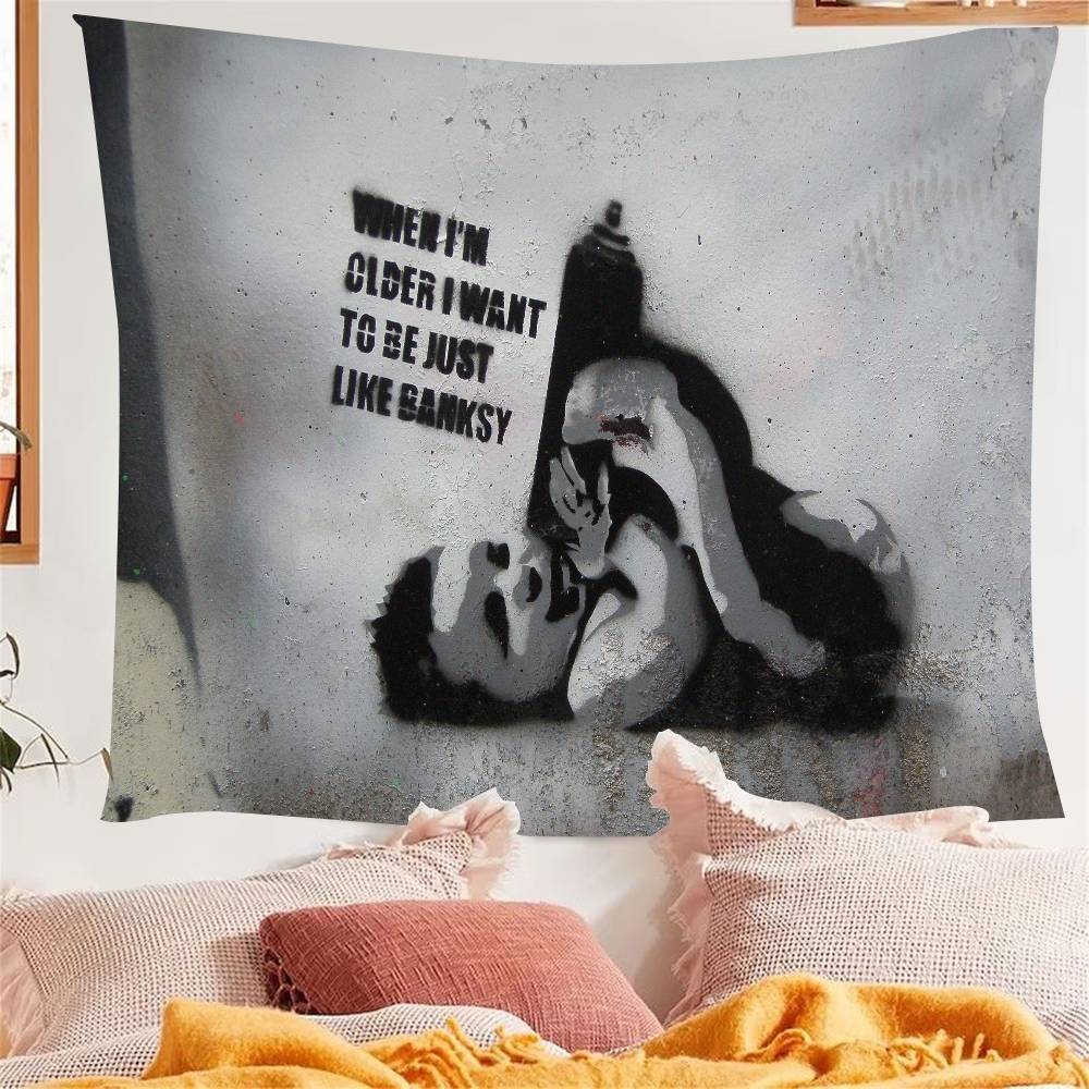 Banksy Graffiti Art Works Tapestry Art Printing Japanese Wall Tapestry Anime Wall Hanging Home Decor 74x94cm(29x37in)
Banksy Graffiti Art Works Tapestry Art Printing Japanese Wall Tapestry Anime Wall Hanging Home Decor 74x94cm(29x37in)