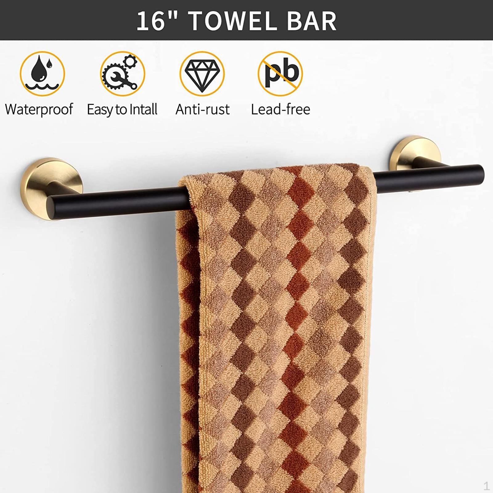 Bathroom Hardware Set Towel Stand Rack Hanging Hooks Tissue Roll Holder Accessories 5Pcs
Bathroom Hardware Set Towel Stand Rack Hanging Hooks Tissue Roll Holder Accessories 5Pcs