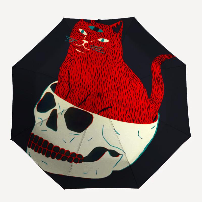 1pc Cat Skull Fashionable Automatic Opening/Closing Folding Umbrella with 8 Bones, Windproof Portable, Daily Use310
1pc Cat Skull Fashionable Automatic Opening/Closing Folding Umbrella with 8 Bones, Windproof Portable, Daily Use310