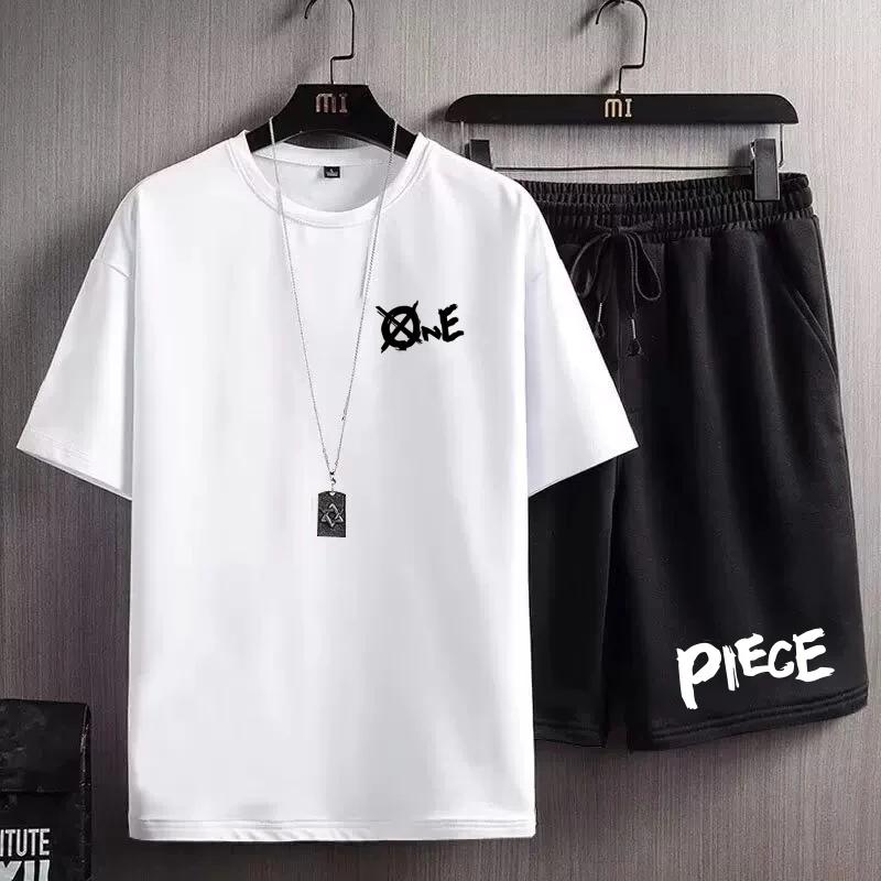 Summer Short Men Suits Sports Men s Sets 100% Cotton T-shirt Shorts High Quality One Cartoon Printed Tracksuit Men Clothing New S
Summer Short Men Suits Sports Men s Sets 100% Cotton T-shirt Shorts High Quality One Cartoon Printed Tracksuit Men Clothing New S