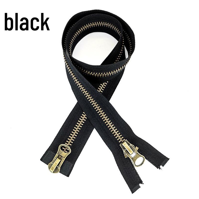 No. 8 Double-Head Self-Locking Metal Copper Zipper for Jackets, Coats, Leather Clothing, and Bags.
No. 8 Double-Head Self-Locking Metal Copper Zipper for Jackets, Coats, Leather Clothing, and Bags.