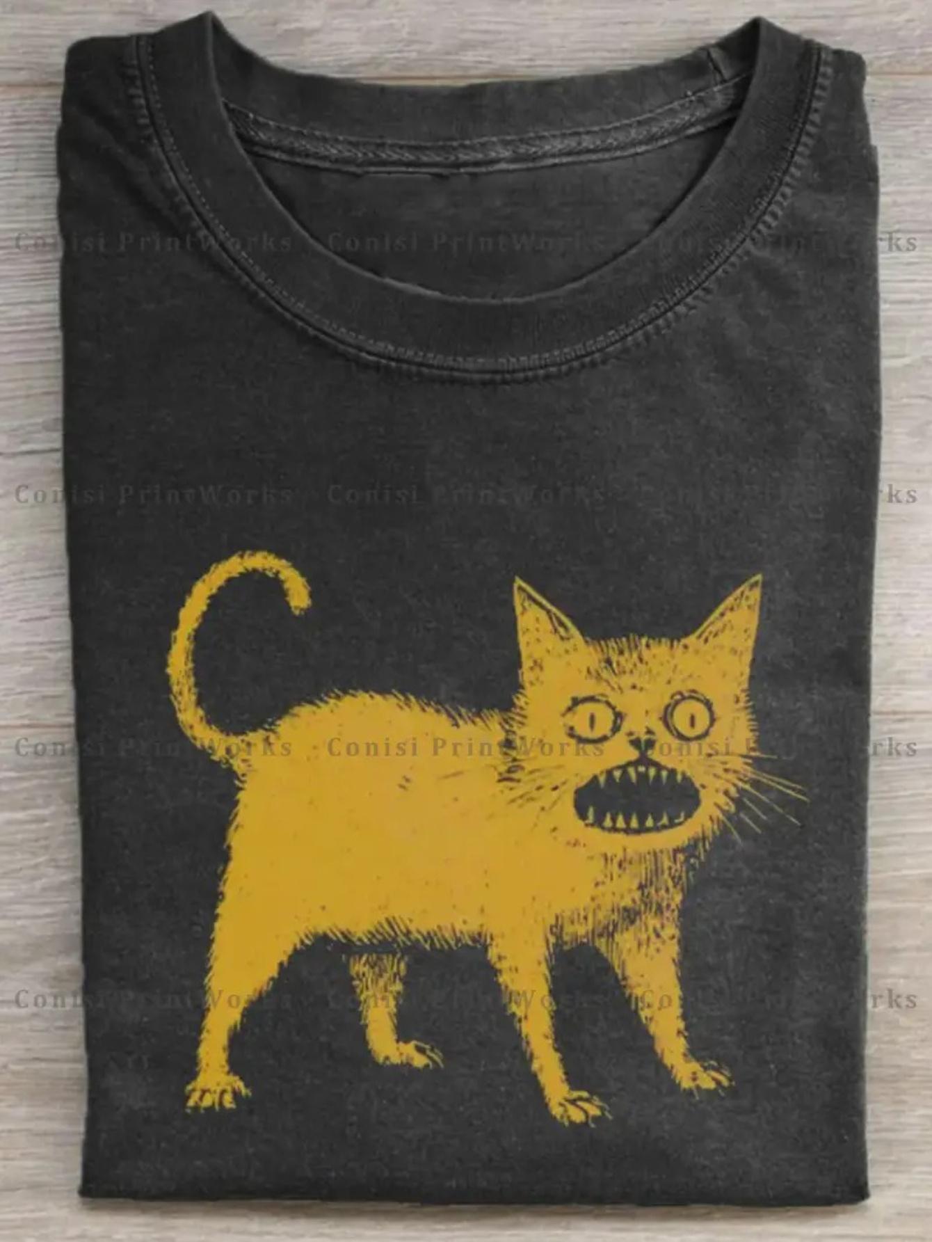 European Size Men S Retro Graphic Tee - Black with Yellow Highlights - Comfortable Shirt for Daily Casual Use - Washable Round Neck Top S чёрный
European Size Men S Retro Graphic Tee - Black with Yellow Highlights - Comfortable Shirt for Daily Casual Use - Washable Round Neck Top S чёрный