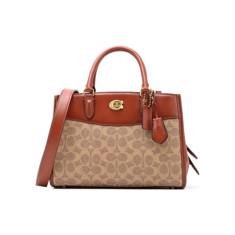 COACH handbag Brooke 26 classic presbyopic snap closure, coated canvas and calfskin, hand-held shoulder crossbody bag, medium size, women s brown коричневий
COACH handbag Brooke 26 classic presbyopic snap closure, coated canvas and calfskin, hand-held shoulder crossbody bag, medium size, women s brown коричневий