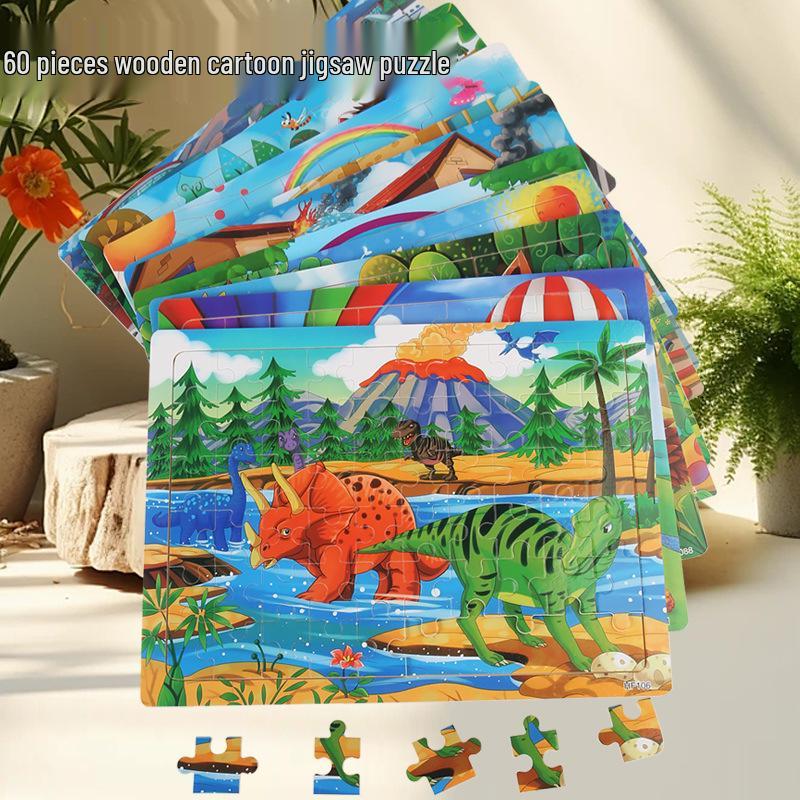 60-Piece Wooden Puzzle for Toddlers: Cartoon Animals & Transportation - Early Education Toy
60-Piece Wooden Puzzle for Toddlers: Cartoon Animals & Transportation - Early Education Toy