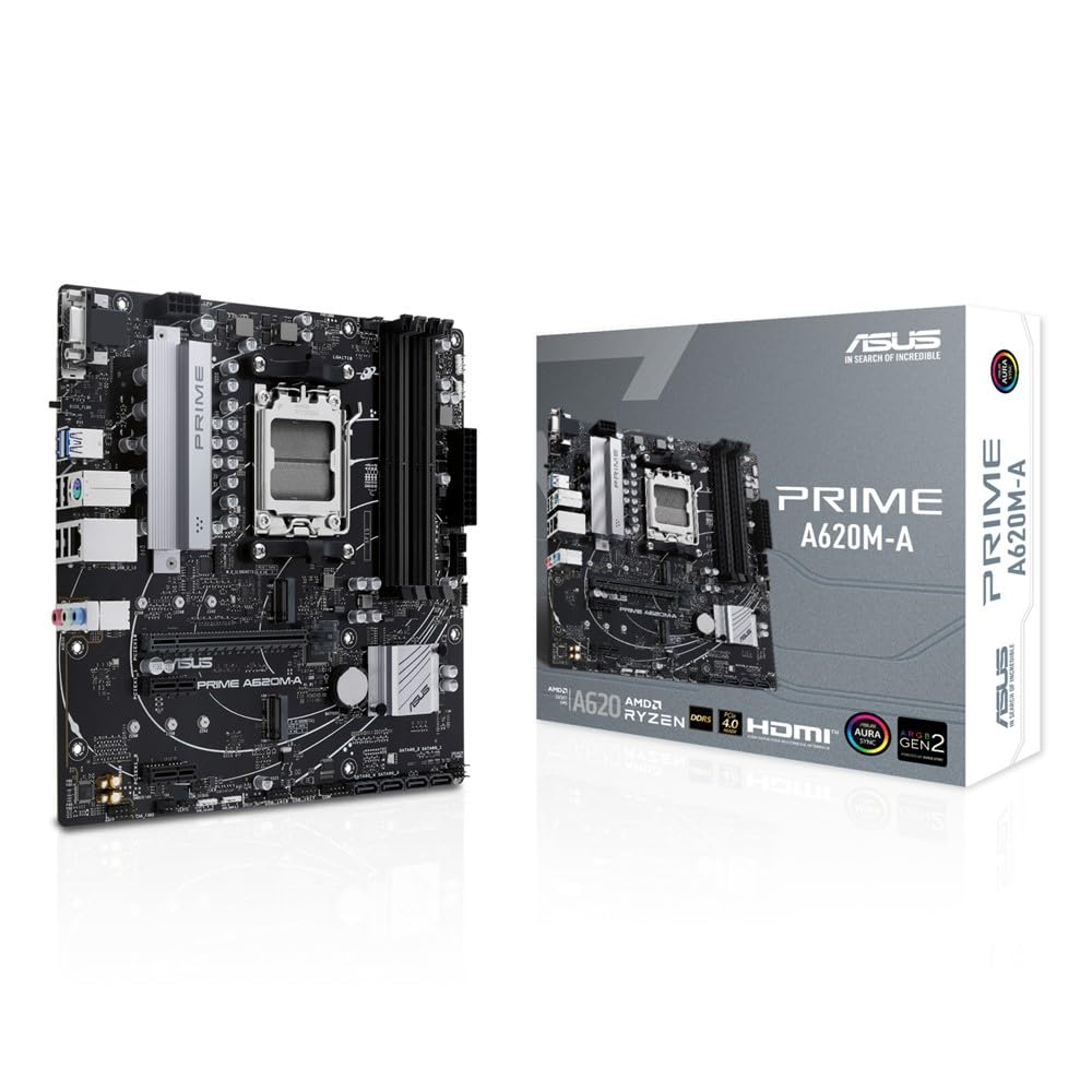ASUS PRIME AMD Ryzen 7000 series AM5 compatible A620 mATX authorized distributor product A620M-A motherboard/domestic
ASUS PRIME AMD Ryzen 7000 series AM5 compatible A620 mATX authorized distributor product A620M-A motherboard/domestic