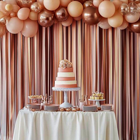 Yousheng 4/8 Rolls Crepe Paper Streamers 82ft Long Rose Gold Paper Tassel Streamers for Wedding Birthday Valentine s Day Birthday Baby Shower Decor 4pcs
Yousheng 4/8 Rolls Crepe Paper Streamers 82ft Long Rose Gold Paper Tassel Streamers for Wedding Birthday Valentine s Day Birthday Baby Shower Decor 4pcs