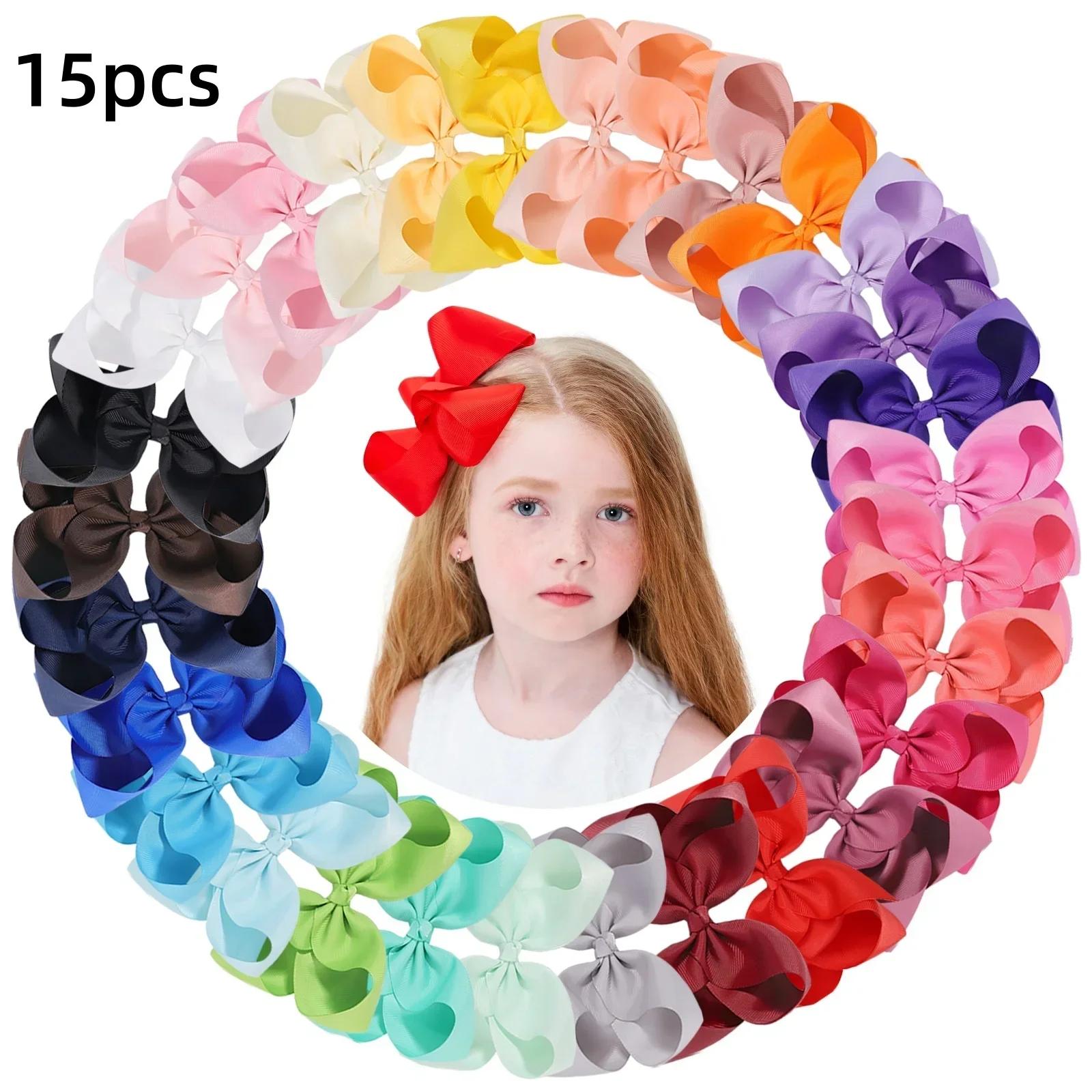 РАДУЖНЫЕ БАНТЫ 6-дюймовые ленточные банты для волос Заколки для волос Набор 15 шт./лот Однотонные чирлидинговые банты-бабочки Заколки для челки для девочек
РАДУЖНЫЕ БАНТЫ 6-дюймовые ленточные банты для волос Заколки для волос Набор 15 шт./лот Однотонные чирлидинговые банты-бабочки Заколки для челки для девочек