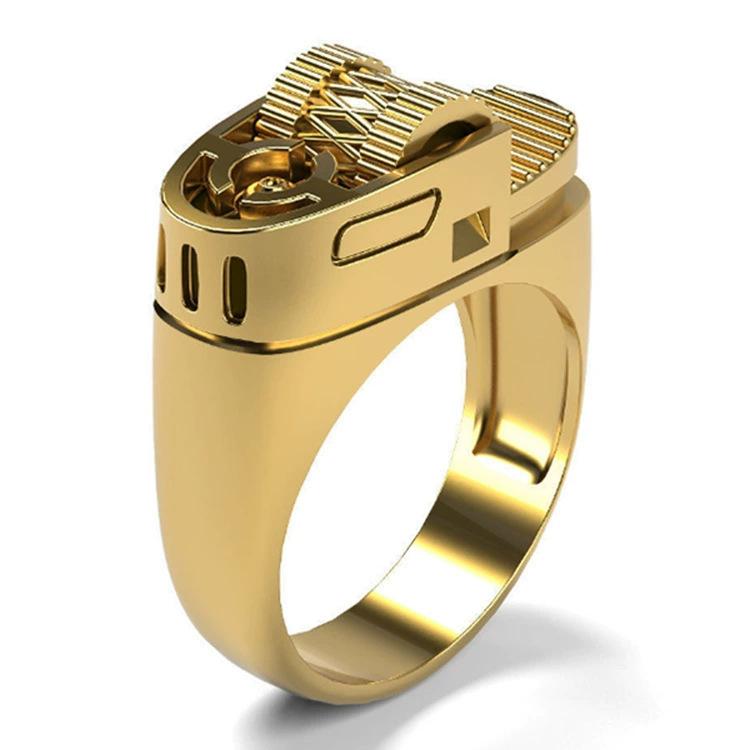 New hot-selling jewelry jewelry creative personality lighter shape ring No. 7 золотий
New hot-selling jewelry jewelry creative personality lighter shape ring No. 7 золотий