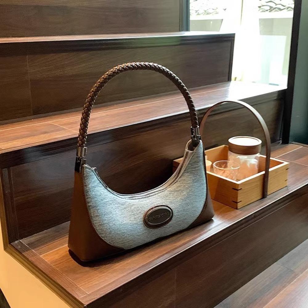Korean Style Retro Denim Armpit Bag Spicy Girl Crescent Bags Portable Handbag Shopping
Korean Style Retro Denim Armpit Bag Spicy Girl Crescent Bags Portable Handbag Shopping