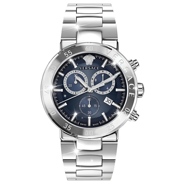 Versace Gray Blue Steel Soul Classic Three Eye Six Needle Watch Quartz Movement Stainless Steel Bracelet Silver Dial Men watches Black VE1D00219 Black VEPY00520
Versace Gray Blue Steel Soul Classic Three Eye Six Needle Watch Quartz Movement Stainless Steel Bracelet Silver Dial Men watches Black VE1D00219 Black VEPY00520
