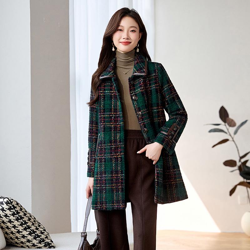 Korean Style Women s Plaid Wool Coat - Autumn/Winter Mid-Length, Cotton-Padded Fashion Outerwear XXL (62.5-67.5 kg)
Korean Style Women s Plaid Wool Coat - Autumn/Winter Mid-Length, Cotton-Padded Fashion Outerwear XXL (62.5-67.5 kg)