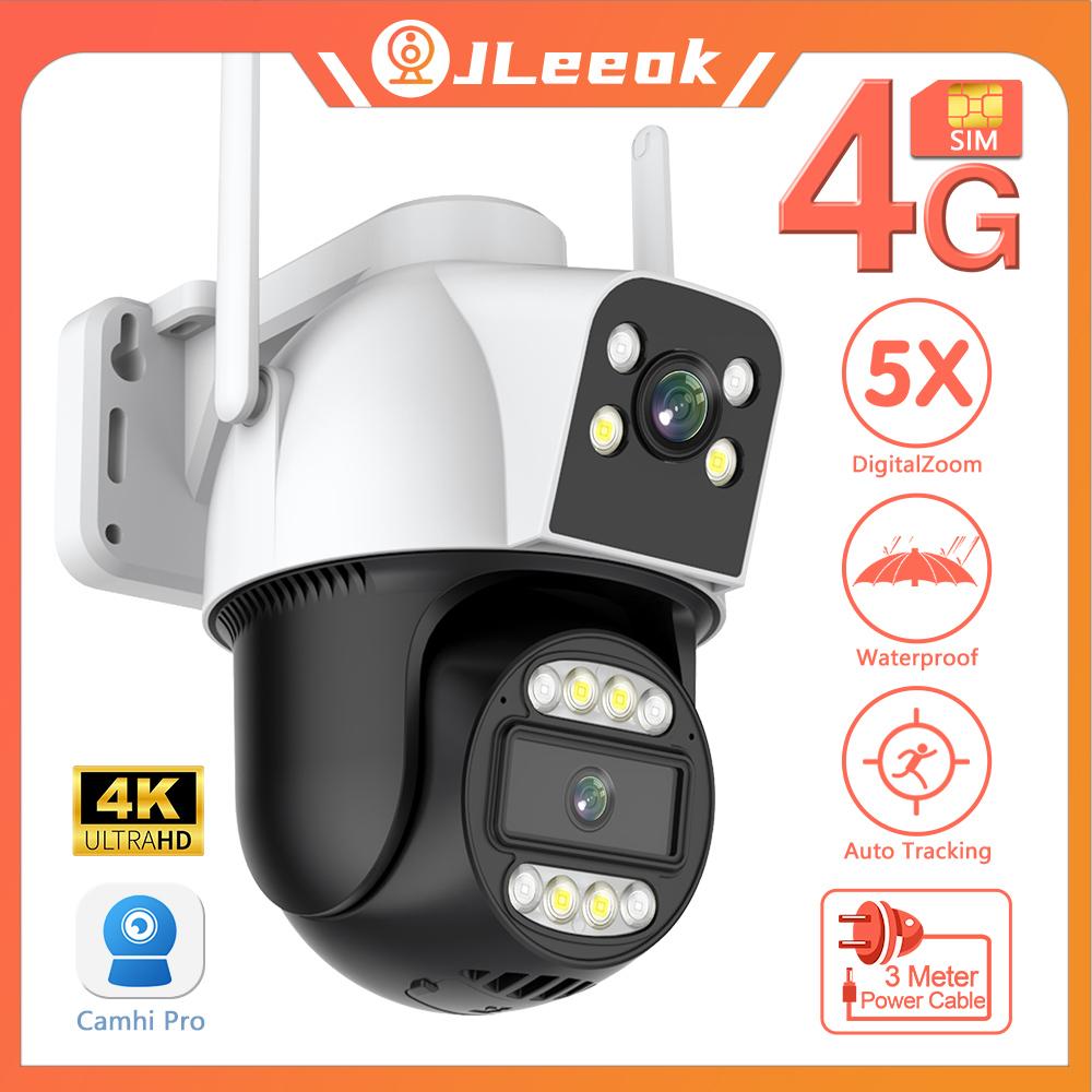 Jleeok Outdoor 4K 8MP WIFI Dual Lens 4G Wireless Dual Screen Human Motion Detection IP Camera 5X Zoom PTZ Color Night Vision Waterproof CCTV
Jleeok Outdoor 4K 8MP WIFI Dual Lens 4G Wireless Dual Screen Human Motion Detection IP Camera 5X Zoom PTZ Color Night Vision Waterproof CCTV