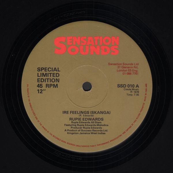 12inch Record RUPIE EDWARDS , RUPIE EDWARDS ALL S - Ire Feelings (Skanga) / I Sey Go De SSD010 Sensation Sound 1978 UK Reggae, Ska & Dub Used
12inch Record RUPIE EDWARDS , RUPIE EDWARDS ALL S - Ire Feelings (Skanga) / I Sey Go De SSD010 Sensation Sound 1978 UK Reggae, Ska & Dub Used