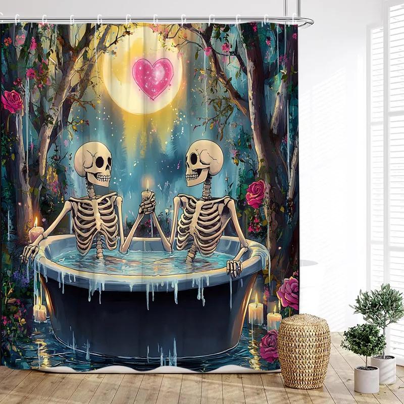 Fun Bathing Lovers Skeleton Shower Curtains Forest Rose Flowers Tree Heart Valentine S Day Bathroom Curtain Fabric Home Decor W60H190(CM)-1 Pcs
Fun Bathing Lovers Skeleton Shower Curtains Forest Rose Flowers Tree Heart Valentine S Day Bathroom Curtain Fabric Home Decor W60H190(CM)-1 Pcs