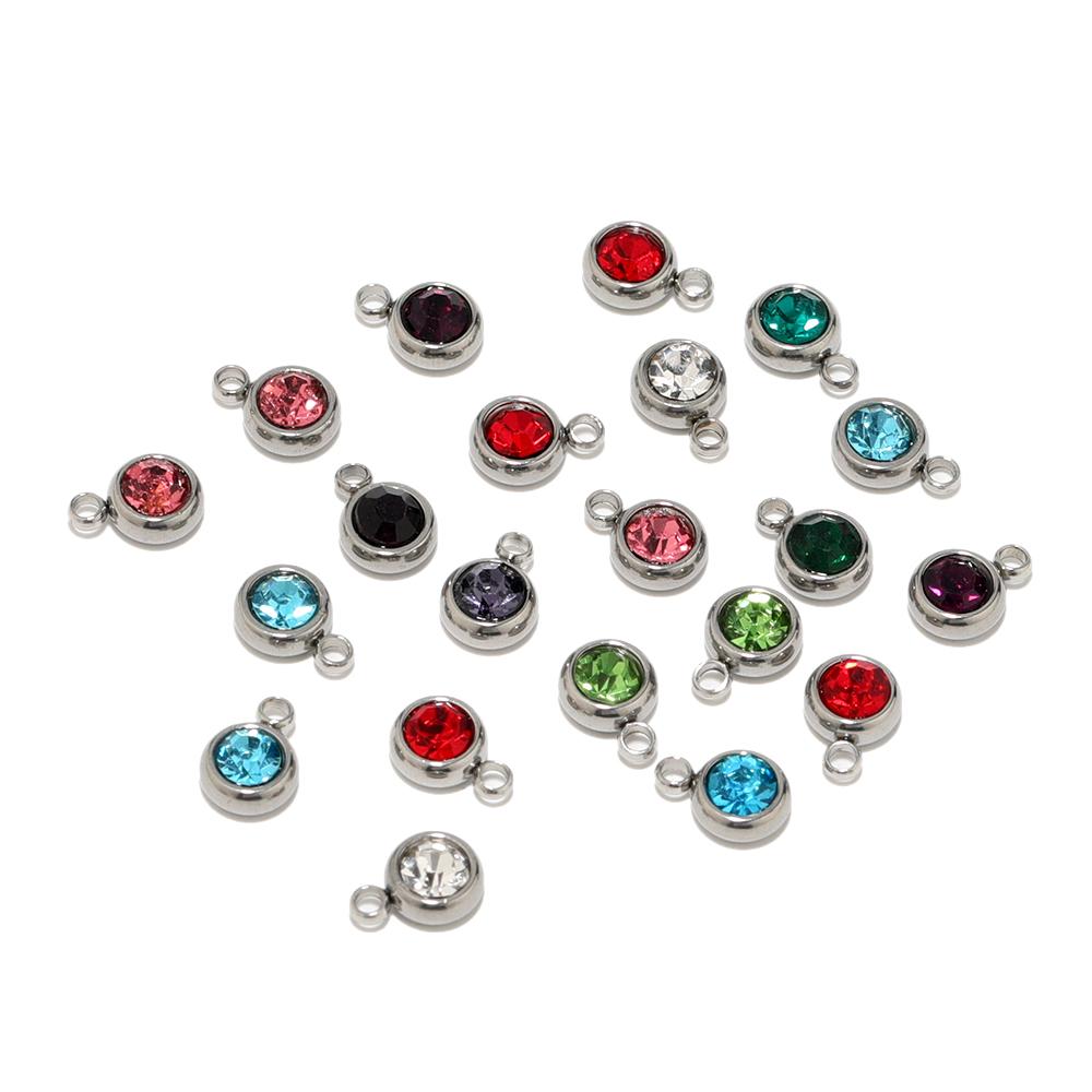 20pcs Stainless Steel Round 6mm Birthstone Charms Zircon Beads for DIY Jewelry Necklace Making Bracelet Findings Crafts Earrings
20pcs Stainless Steel Round 6mm Birthstone Charms Zircon Beads for DIY Jewelry Necklace Making Bracelet Findings Crafts Earrings