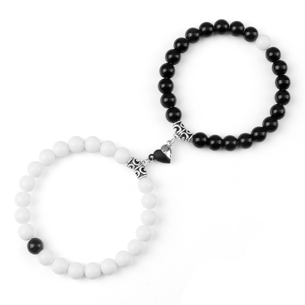 2pcs/set Natural Stone Beaded Bracelet For Lovers Distance Heart Magnet Buckle Couple Bracelets Friendship Fashion Jewelry Gifts
2pcs/set Natural Stone Beaded Bracelet For Lovers Distance Heart Magnet Buckle Couple Bracelets Friendship Fashion Jewelry Gifts