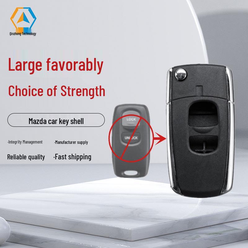 Корпус ключа Mazda с 2 кнопками для модификации складного ключа чёрный/серебряный
Корпус ключа Mazda с 2 кнопками для модификации складного ключа чёрный/серебряный