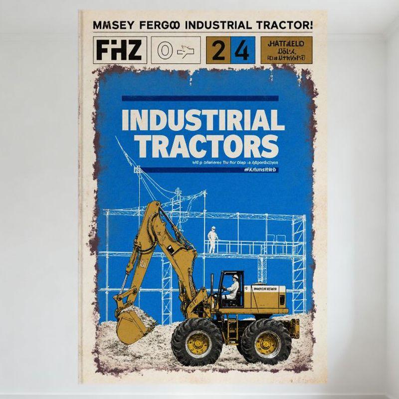 Vintage Industrial Tractor Metal Tin Sign, MISSEY FERGO Tractor with Excavator Attachment Blueprint Background, Retro Construc 20x30cm(7.8x11.8inch)
Vintage Industrial Tractor Metal Tin Sign, MISSEY FERGO Tractor with Excavator Attachment Blueprint Background, Retro Construc 20x30cm(7.8x11.8inch)